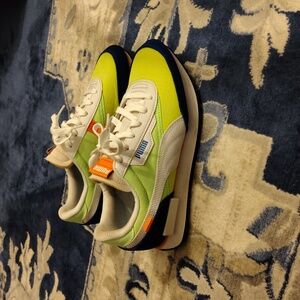 Puma Kids Sneakers - White, Green, and Blue